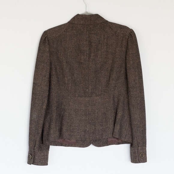 CITY UNLTD Brown Tweed Blazer - Picture 4 of 4